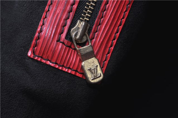 Authentic Louis Vuitton Epi Noe Bi-color Red x Blue M44084 Drawstring Bag 8732F