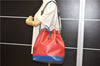 Authentic Louis Vuitton Epi Noe Bi-color Red x Blue M44084 Drawstring Bag 8732F