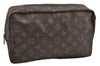 Auth Louis Vuitton Monogram Trousse Toilette 28 Clutch Hand Bag M47522 LV 8735F