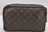 Auth Louis Vuitton Monogram Trousse Toilette 28 Clutch Hand Bag M47522 LV 8735F