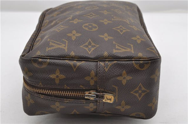 Auth Louis Vuitton Monogram Trousse Toilette 28 Clutch Hand Bag M47522 LV 8735F