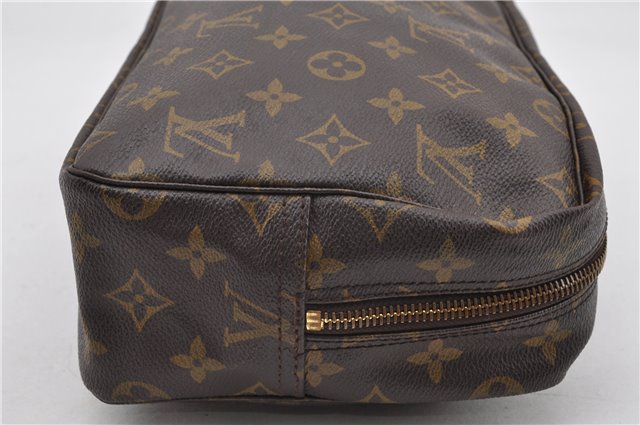 Auth Louis Vuitton Monogram Trousse Toilette 28 Clutch Hand Bag M47522 LV 8735F