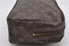 Auth Louis Vuitton Monogram Trousse Toilette 28 Clutch Hand Bag M47522 LV 8735F