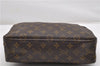 Auth Louis Vuitton Monogram Trousse Toilette 28 Clutch Hand Bag M47522 LV 8735F
