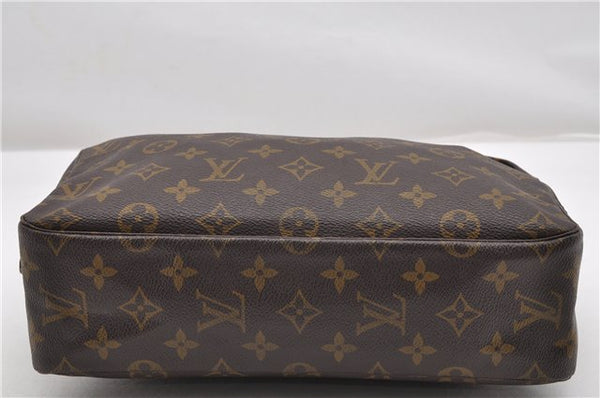 Auth Louis Vuitton Monogram Trousse Toilette 28 Clutch Hand Bag M47522 LV 8735F