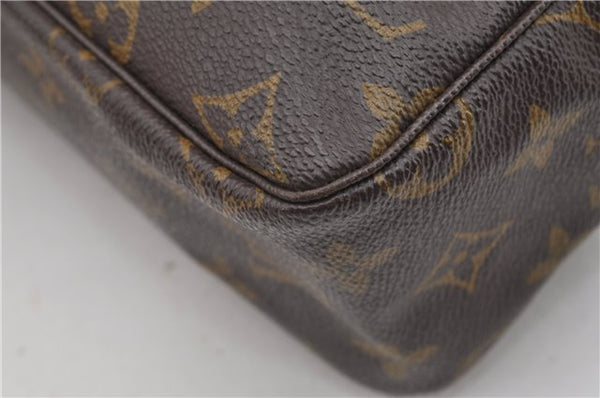Auth Louis Vuitton Monogram Trousse Toilette 28 Clutch Hand Bag M47522 LV 8735F