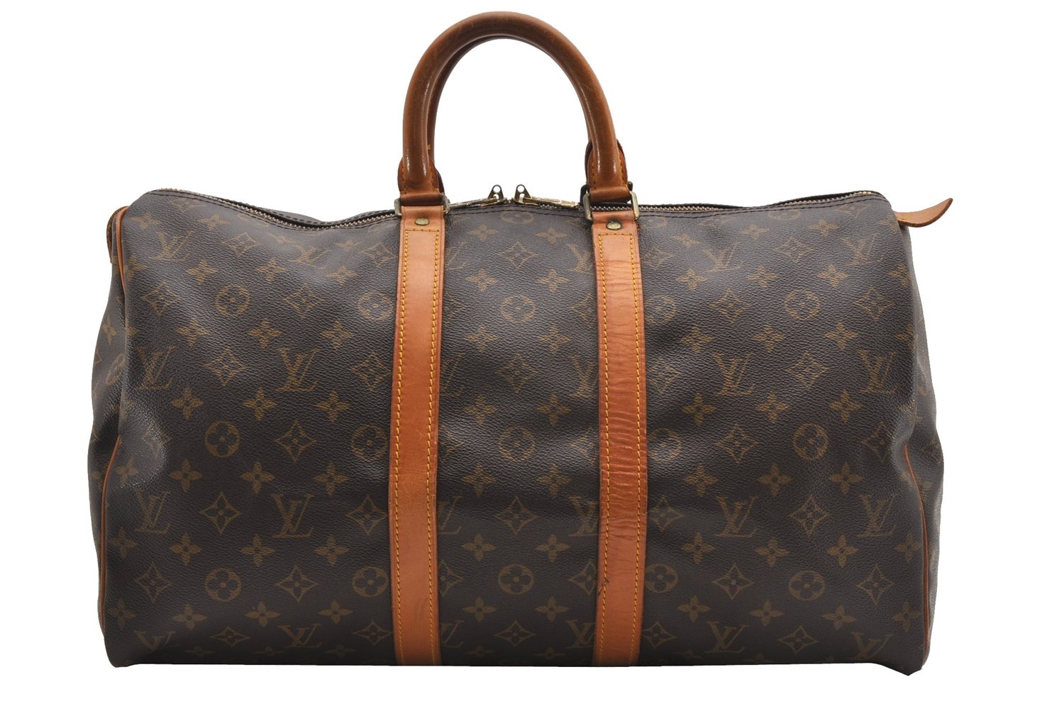 Authentic Louis Vuitton Monogram Keepall 45 Travel Boston Bag M41428 LV 8736F