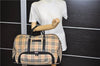 Authentic BURBERRY GOLF Nova Check 2Way Travel Boston Bag Nylon Beige 8738D