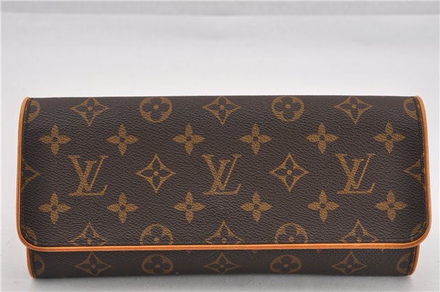 Authentic Louis Vuitton Monogram Pochette Twin GM Shoulder Bag M51852 LV 8741F