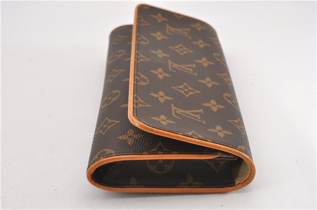 Authentic Louis Vuitton Monogram Pochette Twin GM Shoulder Bag M51852 LV 8741F