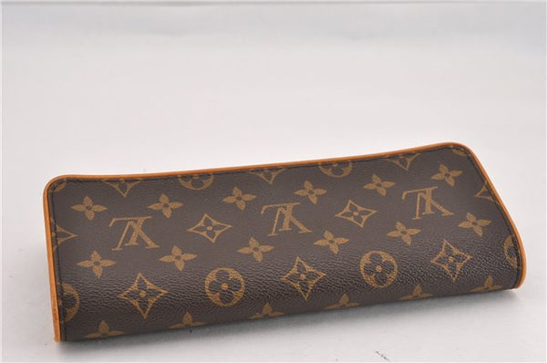 Authentic Louis Vuitton Monogram Pochette Twin GM Shoulder Bag M51852 LV 8741F