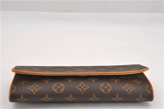 Authentic Louis Vuitton Monogram Pochette Twin GM Shoulder Bag M51852 LV 8741F