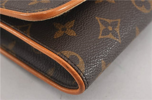 Authentic Louis Vuitton Monogram Pochette Twin GM Shoulder Bag M51852 LV 8741F