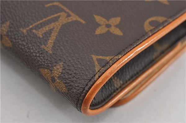 Authentic Louis Vuitton Monogram Pochette Twin GM Shoulder Bag M51852 LV 8741F