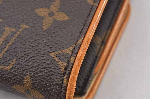 Authentic Louis Vuitton Monogram Pochette Twin GM Shoulder Bag M51852 LV 8741F