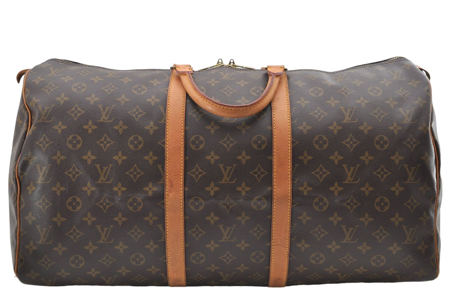 Authentic Louis Vuitton Monogram Keepall 55 Travel Boston Bag M41424 LV 8745D