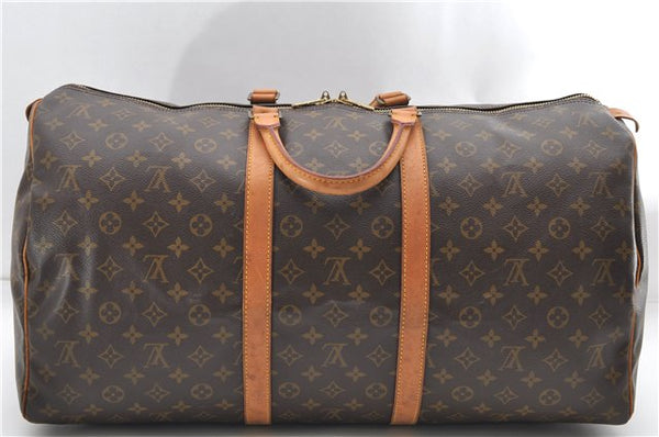 Authentic Louis Vuitton Monogram Keepall 55 Travel Boston Bag M41424 LV 8745D