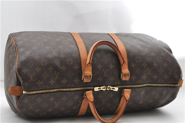 Authentic Louis Vuitton Monogram Keepall 55 Travel Boston Bag M41424 LV 8745D