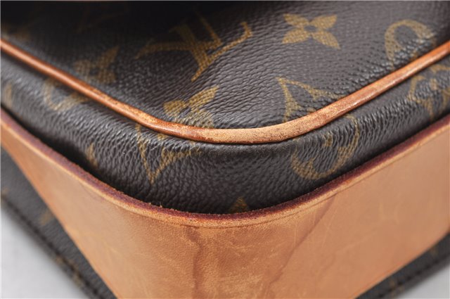 Authentic Louis Vuitton Monogram Cartouchiere MM M51253 Shoulder Cross Bag 8745F
