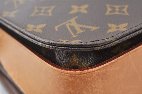 Authentic Louis Vuitton Monogram Cartouchiere MM M51253 Shoulder Cross Bag 8745F