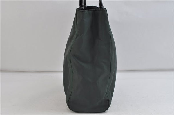 Authentic PRADA TESSUTO PLEX Plastic Nylon Hand Bag Purse B8364 Green 8747C
