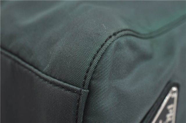 Authentic PRADA TESSUTO PLEX Plastic Nylon Hand Bag Purse B8364 Green 8747C