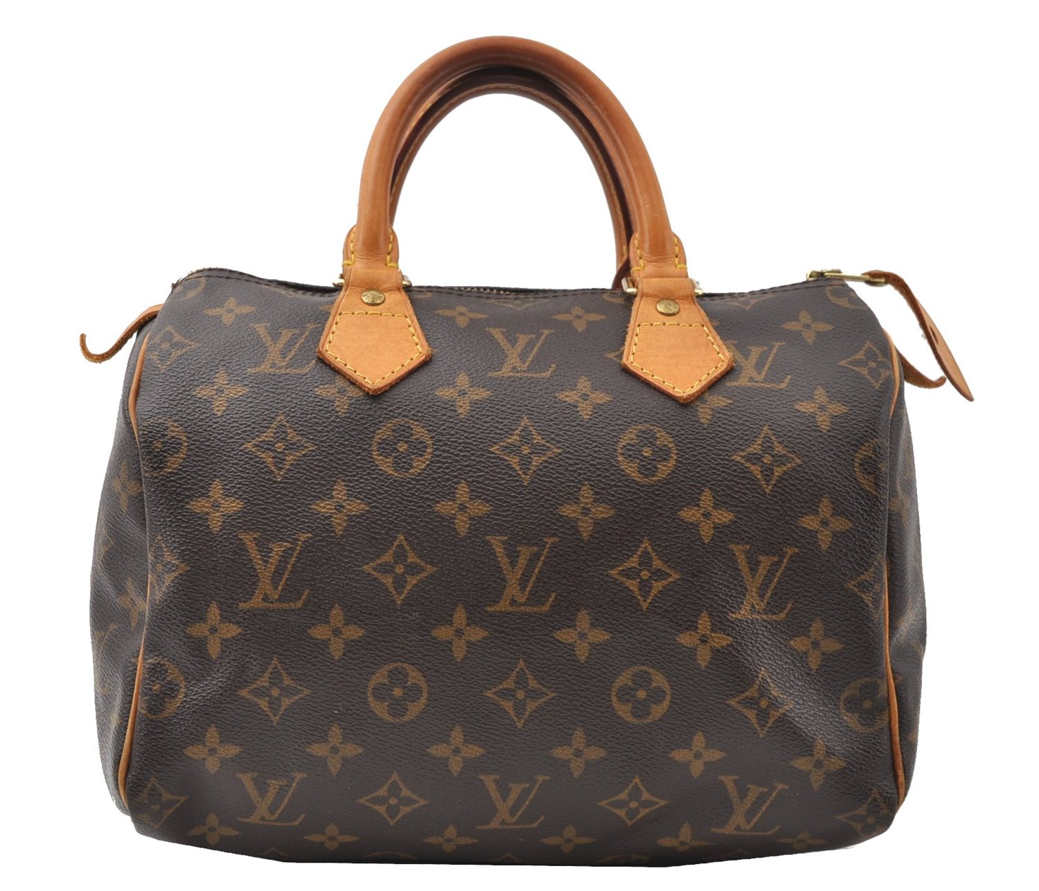 Authentic Louis Vuitton Monogram Speedy 25 Boston Hand Bag M41528 LV 8748F