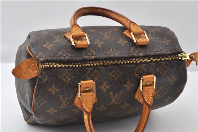 Authentic Louis Vuitton Monogram Speedy 25 Boston Hand Bag M41528 LV 8748F