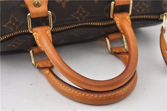 Authentic Louis Vuitton Monogram Speedy 25 Boston Hand Bag M41528 LV 8748F