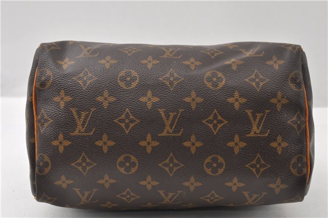 Authentic Louis Vuitton Monogram Speedy 25 Boston Hand Bag M41528 LV 8748F