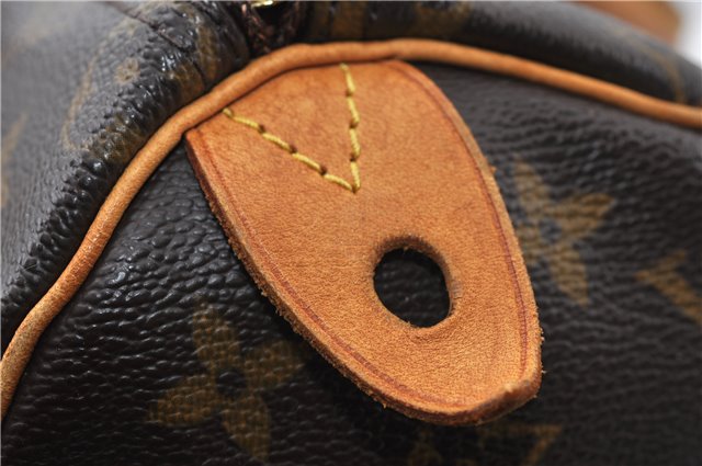Authentic Louis Vuitton Monogram Speedy 25 Boston Hand Bag M41528 LV 8748F
