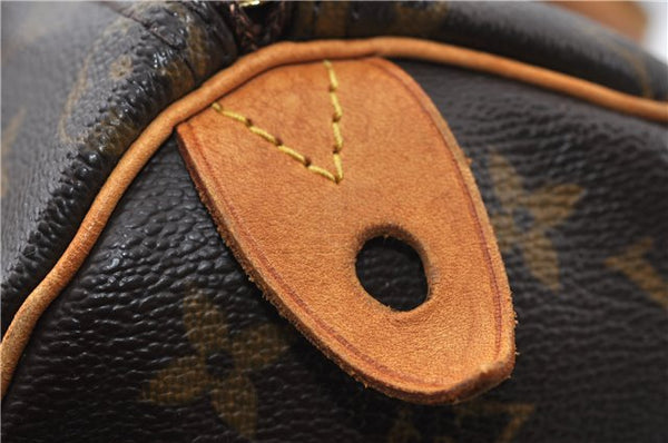Authentic Louis Vuitton Monogram Speedy 25 Boston Hand Bag M41528 LV 8748F