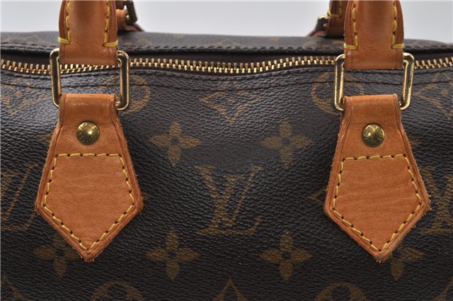 Authentic Louis Vuitton Monogram Speedy 25 Boston Hand Bag M41528 LV 8748F