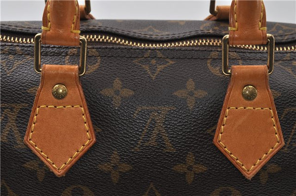 Authentic Louis Vuitton Monogram Speedy 25 Boston Hand Bag M41528 LV 8748F