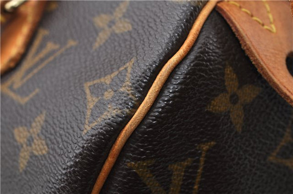 Authentic Louis Vuitton Monogram Speedy 25 Boston Hand Bag M41528 LV 8748F