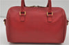 Auth SAINT LAURENT Baby Duffle 2Way Shoulder Hand Bag Purse Leather Red 8749D