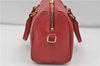 Auth SAINT LAURENT Baby Duffle 2Way Shoulder Hand Bag Purse Leather Red 8749D