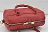 Auth SAINT LAURENT Baby Duffle 2Way Shoulder Hand Bag Purse Leather Red 8749D