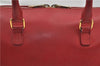 Auth SAINT LAURENT Baby Duffle 2Way Shoulder Hand Bag Purse Leather Red 8749D