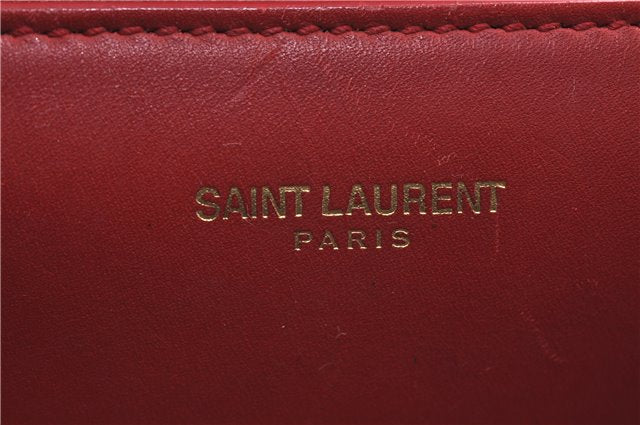 Auth SAINT LAURENT Baby Duffle 2Way Shoulder Hand Bag Purse Leather Red 8749D