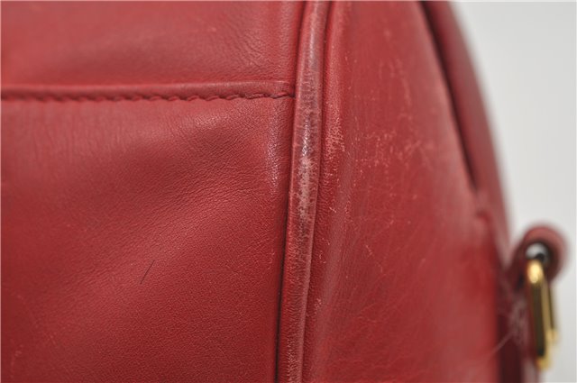 Auth SAINT LAURENT Baby Duffle 2Way Shoulder Hand Bag Purse Leather Red 8749D