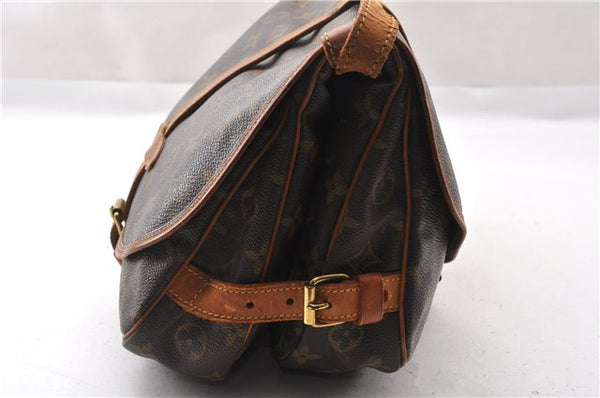 Authentic Louis Vuitton Monogram Saumur 30 Shoulder Cross Bag M42256 LV 8752F