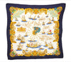 Authentic HERMES Pleats Scarf "VOILES DE LUMIERE" Silk Navy Box 8753E