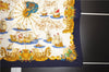 Authentic HERMES Pleats Scarf "VOILES DE LUMIERE" Silk Navy Box 8753E