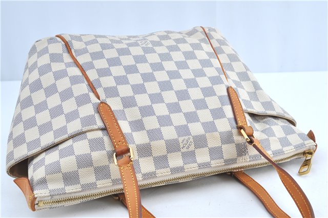 Authentic Louis Vuitton Damier Azur Totally MM Tote Bag N51262 LV 8754A