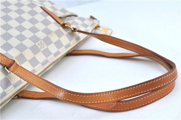 Authentic Louis Vuitton Damier Azur Totally MM Tote Bag N51262 LV 8754A