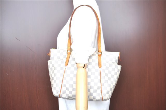 Authentic Louis Vuitton Damier Azur Totally MM Tote Bag N51262 LV 8754A