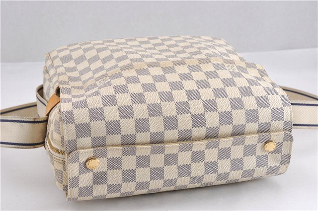 Authentic Louis Vuitton Damier Azur Naviglio Shoulder Cross Bag N51189 LV 8758F