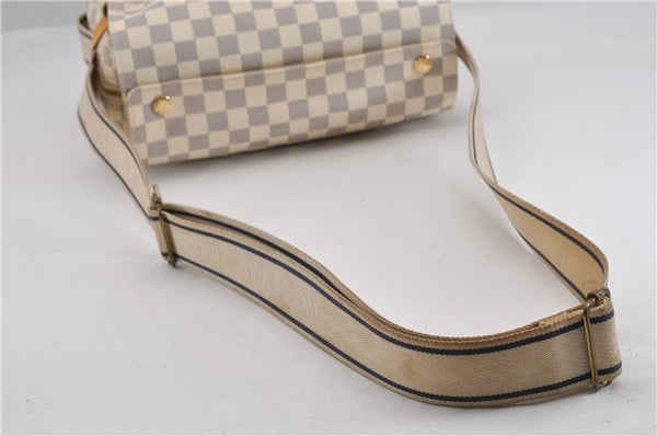 Authentic Louis Vuitton Damier Azur Naviglio Shoulder Cross Bag N51189 LV 8758F