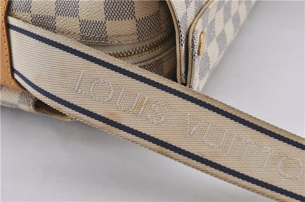 Authentic Louis Vuitton Damier Azur Naviglio Shoulder Cross Bag N51189 LV 8758F